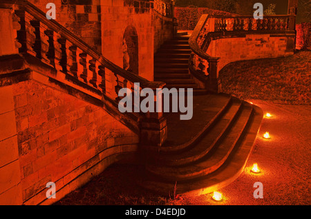Moritzburg Fasanenschloesschen Treppe - Moritzburg wenig Fasan Schlossstiege 01 Stockfoto