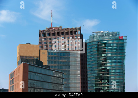 Berlin, Deutschland, Hochhäuser am Potsdamer Platz Stockfoto