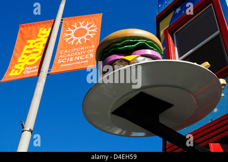 Burger Drang am Auslass Haight Ashbury, San Francisco CA Stockfoto