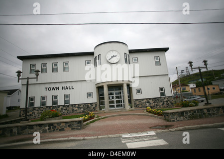 Das Rathaus befindet sich im Kanal-Port Aux Basken, Neufundland. Die kanadische Presse Bilder/Lee Brown Stockfoto