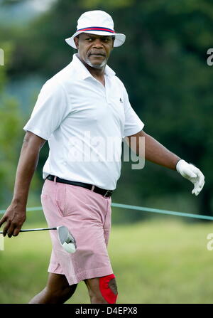 Johannesburg, Südafrika. 12. März 2013. Hollywood-Schauspieler, Samuel im Observatorium Golfclub am 12. März 2013, in Johannesburg, Südafrika. Jackson ist in Südafrika zu seinem neuen Film "Kite" Filmen. (Foto von Gallo Images / Foto24 / Christiaan Kotze/Alamy Live News) Stockfoto
