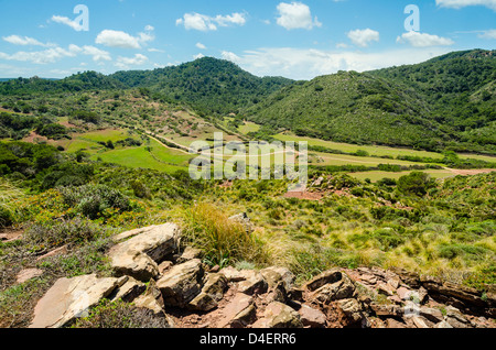 Landschaft in der Nähe von Els Alocs auf Menorca auf den Balearen, Spanien Stockfoto