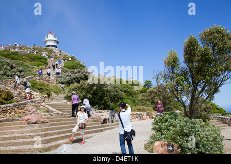 Cape Point Leuchtturm am Gipfel in Kap der guten Hoffnung - Western Cape - Südafrika Stockfoto