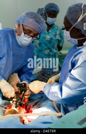 orthopädische Chirurgie in MSF Krankenhaus Port-au-Prince Haiti Stockfoto