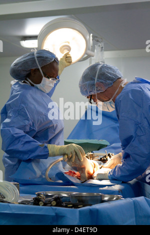 orthopädische Chirurgie in MSF Krankenhaus Port-au-Prince Haiti Stockfoto