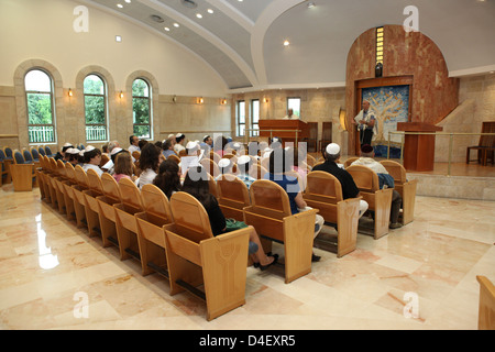 Israel, Tel Aviv, Beit Daniel, Tel Avivs erste Reform Synagoge der Gebetsraum Stockfoto