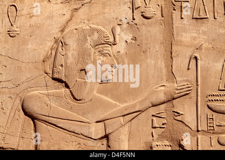König Ramses T der Karnak-Tempel Stockfoto