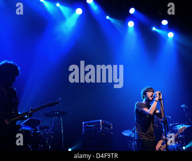 BARCELONA - 23 Okt.: Vetusta Morla (Band) Konzert im Razzmatazz Bühne am 23. Oktober 2009 in Barcelona, Spanien. Stockfoto