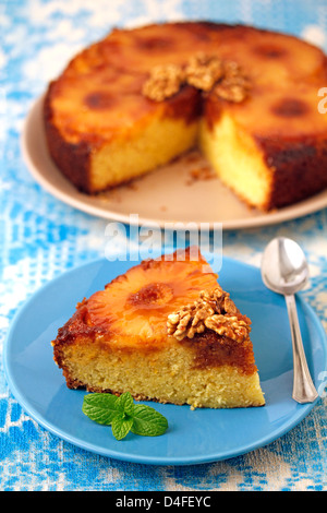 Ananas-Tarte. Rezept zur Verfügung. Stockfoto