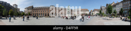 Panoramablick auf Strasbourg Place Kleber Frankreich Elsass Stockfoto