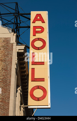 APOLLO THEATER ZEICHEN ZWANZIG FIFTH STREET HARLEM MANHATTAN NEW YORK CITY USA Stockfoto