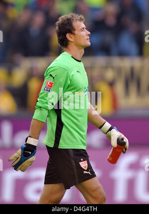 Stuttgarts Torwart Jens Lehmann in der deutschen Bundesliga-Spiel Borussia Dortmund V VfB Stuttgart im Signal-Iduna-Park-Stadion von Dortmund, Deutschland, 27. September 2008 abgebildet. Dortmund besiegt Stuttgart 3: 0. Foto: Bernd Thissen Stockfoto