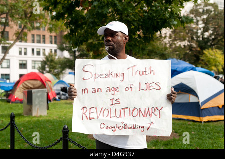 Washington DC, USA, Besetzung der McPherson Square besetzen Bewegung Stockfoto