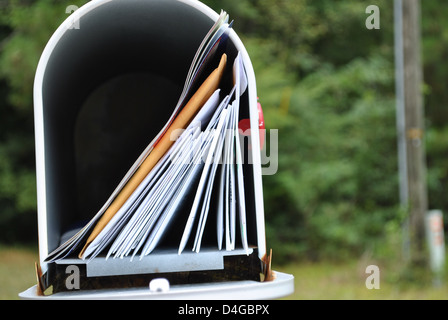 Postfach voll von mail Stockfoto