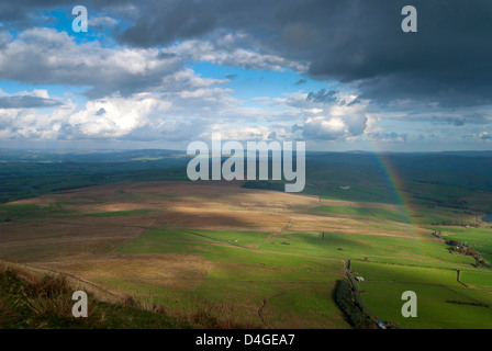 Blick vom Pendle Hill, Lancashire, Rimington, England, UK, Europa. Stockfoto