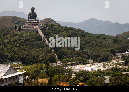 Tian Tan Buddha bei Ngong Ping, Lantau Island, Hong Kong, China Stockfoto