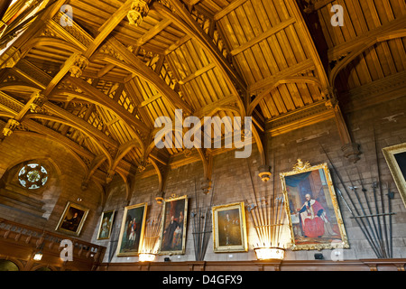 Decke, Vereinigtes Kings Hall, Bamburgh Castle, Bamburgh, England, Königreich Stockfoto