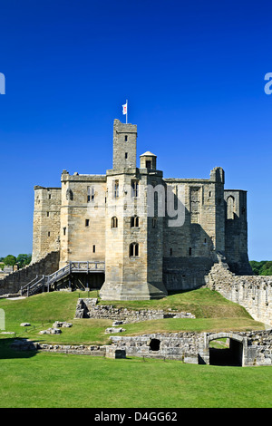 Warkworth Castle, Warkworth Castle, England, Vereinigtes Königreich Stockfoto