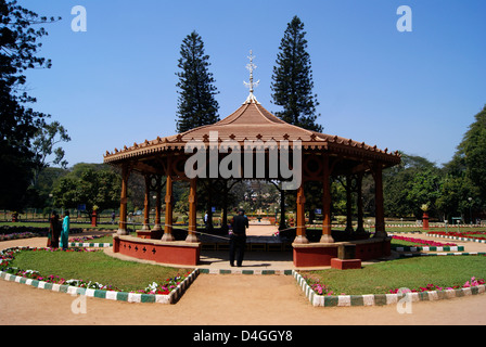 Musikpavillon im Lalbagh Botanical Garden in Bangalore Indien Stockfoto