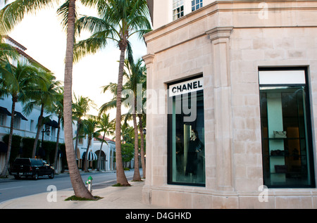Der Chanel-Store auf der Worth Avenue, West Palm Beach Florida Stockfoto