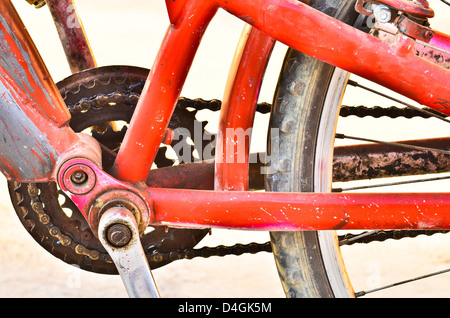 Alten Fahrradkette Stockfoto