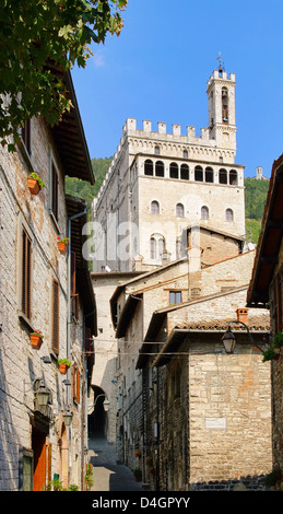 Gubbio Palazzo dei Consoli 01 Stockfoto