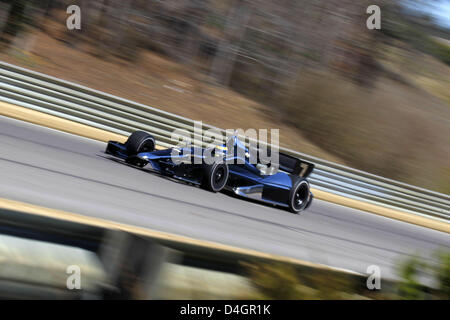 Birmingham, Alabama, USA. 13. März 2013. IndyCar-Tests im Barber Motorsports Park, Birmingham, AL, März 11-13/2013, SEBASTIEN BOURDAIS, Dragon Racing (Bild Kredit: Credit: Ron Bijlsma/ZUMAPRESS.com/Alamy Live-Nachrichten) Stockfoto