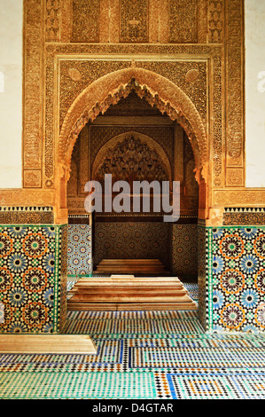 Saadian Gräber, Medina, Marrakesch, Marokko, Nordafrika Stockfoto