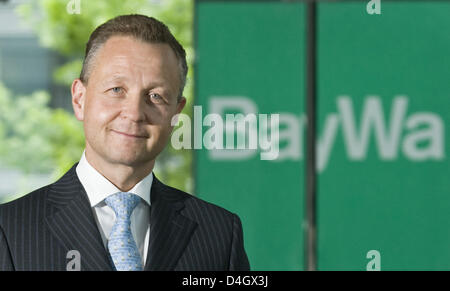 Klaus Josef Lutz, Vorstandsvorsitzender der BayWa AG seit 1. Juli 2008, ist in der Firmenzentrale in München, 7. Juli 2008 abgebildet. Foto: Stephan Goerlich Stockfoto