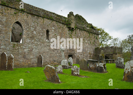 Jerpoint Abbey, Grafschaft Kilkenny, Leinster, Irland (Eire) Stockfoto