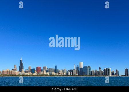 Skyline vom Lake Michigan und Chicago, Illinois, USA Stockfoto