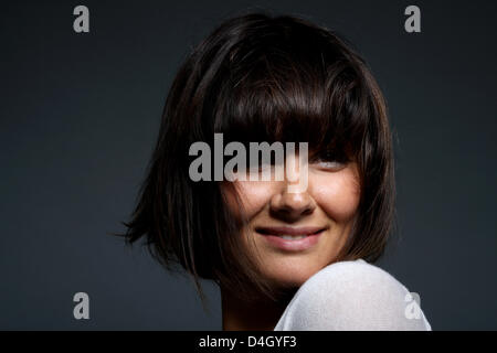 Ehemalige deutsche Schwimmerin Franziska van Almsick ist in Hockenheim, Deutschland, 17. Juli 2008 abgebildet. Foto: Rolf Vennenbernd Stockfoto