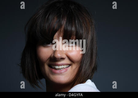 Ehemalige deutsche Schwimmerin Franziska van Almsick ist in Hockenheim, Deutschland, 17. Juli 2008 abgebildet. Foto: Rolf Vennenbernd Stockfoto