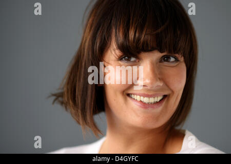 Ehemalige deutsche Schwimmerin Franziska van Almsick ist in Hockenheim, Deutschland, 17. Juli 2008 abgebildet. Foto: Rolf Vennenbernd Stockfoto