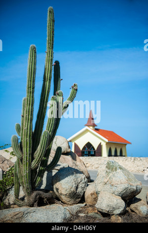 Kapelle des Alto Vista, Aruba, ABC-Inseln, Niederländische Antillen, Karibik Stockfoto