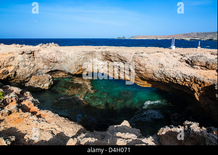 Natural Bridge, Aruba, ABC Inseln, Niederländische Antillen, Karibik Stockfoto