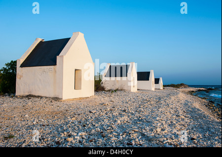 Slave-Hütten in Bonaire, ABC-Inseln, Niederländische Antillen, Karibik Stockfoto