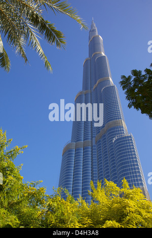Der Burj Khalifa, dem weltweit höchsten Gebäude, Dubai, Vereinigte Arabische Emirate, Naher Osten Stockfoto