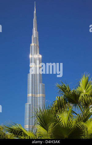 Der Burj Khalifa, dem weltweit höchsten Gebäude, Dubai, Vereinigte Arabische Emirate, Naher Osten Stockfoto