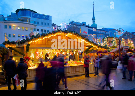 Weihnachtsmarkt stand, Dortmund, Nordrhein-Westfalen, Deutschland Stockfoto