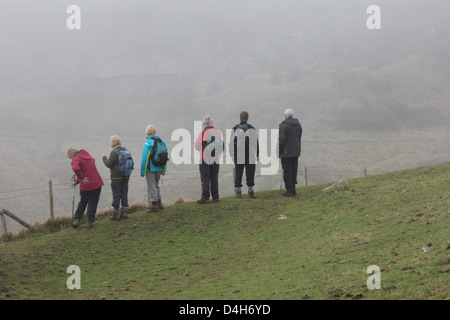 Nebel, Menschen, Nebel, englisches Wetter Stockfoto