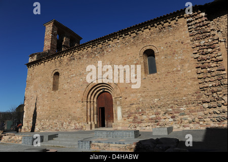 Vorromanischen Kirche des Heiligen Petrus. Südwand. 12. Jahrhundert. Terrassa. Katalonien. Spanien. Stockfoto