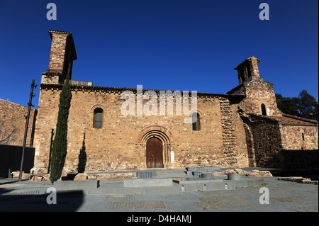 Vorromanischen Kirche des Heiligen Petrus. Südwand. 12. Jahrhundert. Terrassa. Katalonien. Spanien. Stockfoto