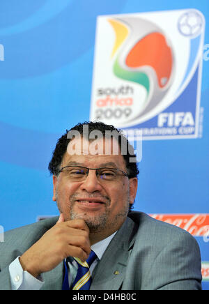 Danny Jordaan, Geschäftsführer des lokalen Organisationskomitees für die 2010 FIFA World Cup South Africa, während einer Pressekonferenz in Johannesburg, Südafrika, 21. November 2008 abgebildet. Foto: Gero Breloer Stockfoto