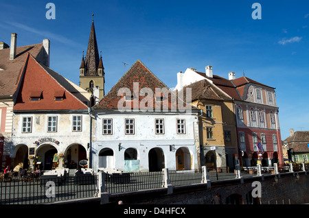 Piata Mica in Siebenbürgen Stadt Sibiu Rumänien Stockfoto