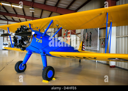 1941 A75N1(PT17) Boeing Stearman Flugzeug am Sun n Fun Florida Air Museum in Lakeland Stockfoto