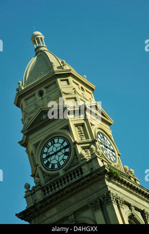 Durban, KwaZulu-Natal, Südafrika, Uhr, dekoriert mit Glockenturm, Main Post Office Gebäude, gebaut 1885, Stadt, Sehenswürdigkeiten, Downtown Stockfoto