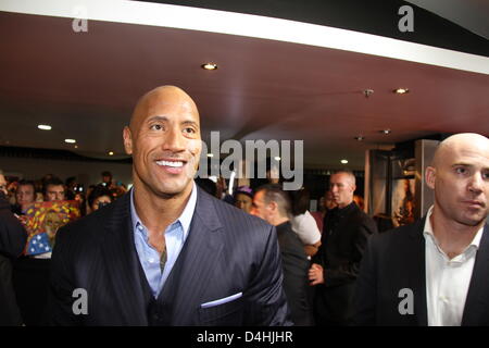 Sydney, Australien. 14. März 2013. Red Carpet Premiere des GI Joe: Vergeltung in der Veranstaltung Kinos George Street, Sydney, mit Dwayne Johnson (The Rock).  Bildnachweis: Richard Milnes / Alamy Live News. Stockfoto