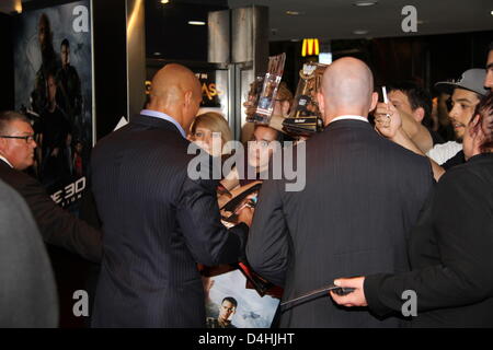 Sydney, Australien. 14. März 2013. Red Carpet Premiere des GI Joe: Vergeltung in der Veranstaltung Kinos George Street, Sydney, mit Dwayne Johnson (The Rock).  Bildnachweis: Richard Milnes / Alamy Live News. Stockfoto