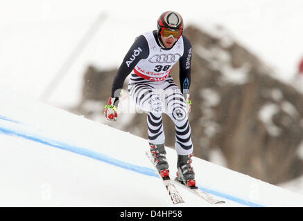 Deutsch Stephan Keppler in Aktion bei der offiziellen Herren Abfahrtstraining auf der alpinen Ski-WM in Val d ' Isere, Frankreich, 5. Februar 2009. Das Val d? Isere Alpine Ski-Weltmeisterschaft 2009 statt von 02 bis 15. Februar. Foto: EPA/KARL-JOSEF HILDENBRAND Stockfoto